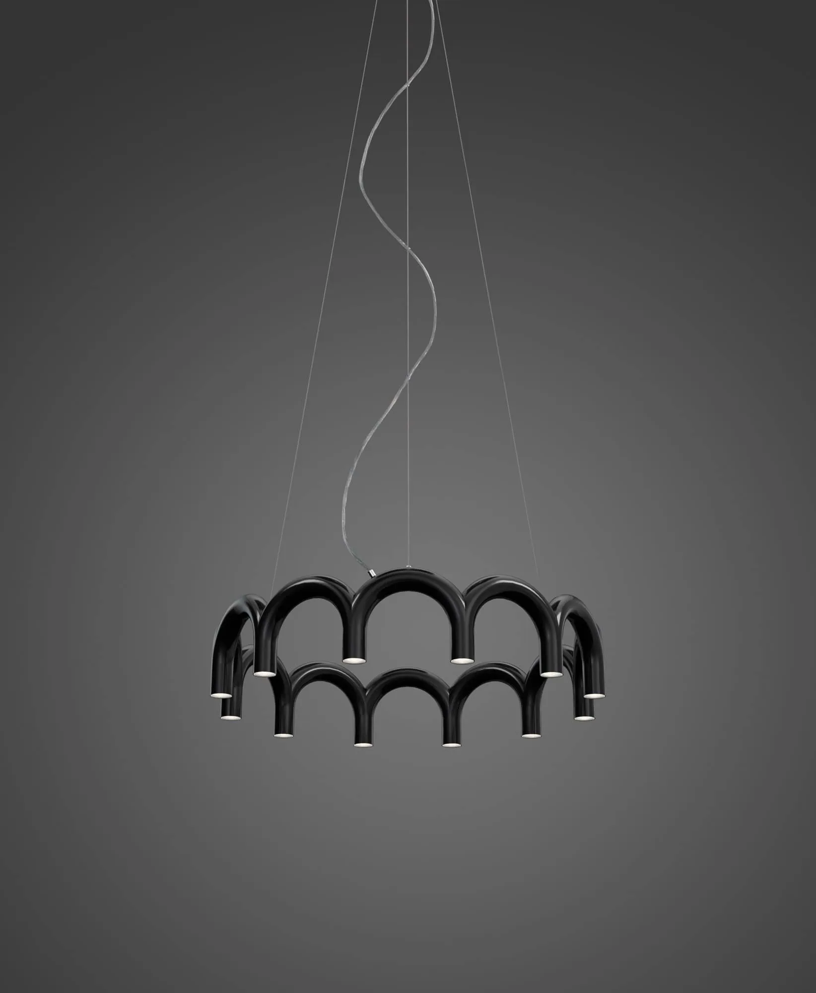 Arch circle takpendel Ø 76 cm, Black, Ø98 cm Oblure