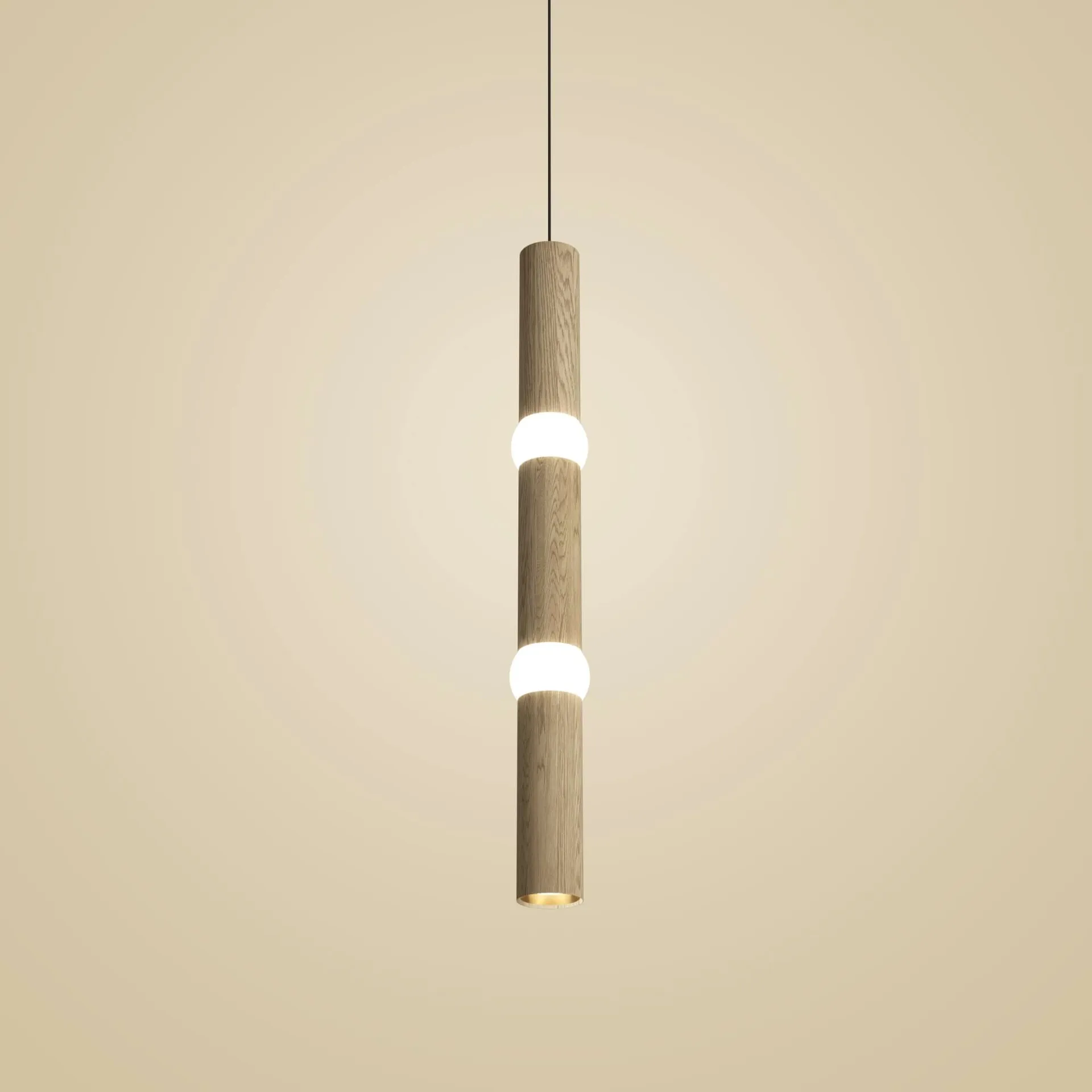 Lightbone pendel, Large 83,6 cm, naturlig eik Oblure