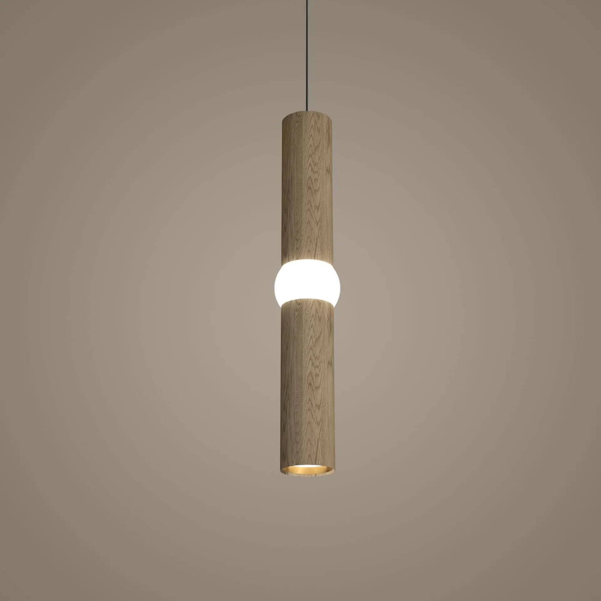 Lightbone pendel, Medium 53,8 cm, naturlig eik Oblure