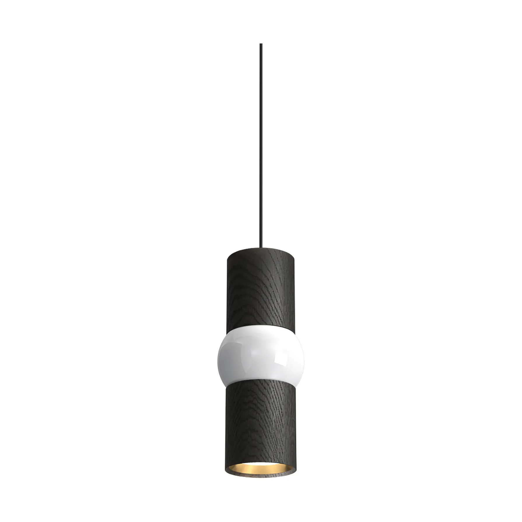 Lightbone pendel, Small 24 cm, svart eik Oblure