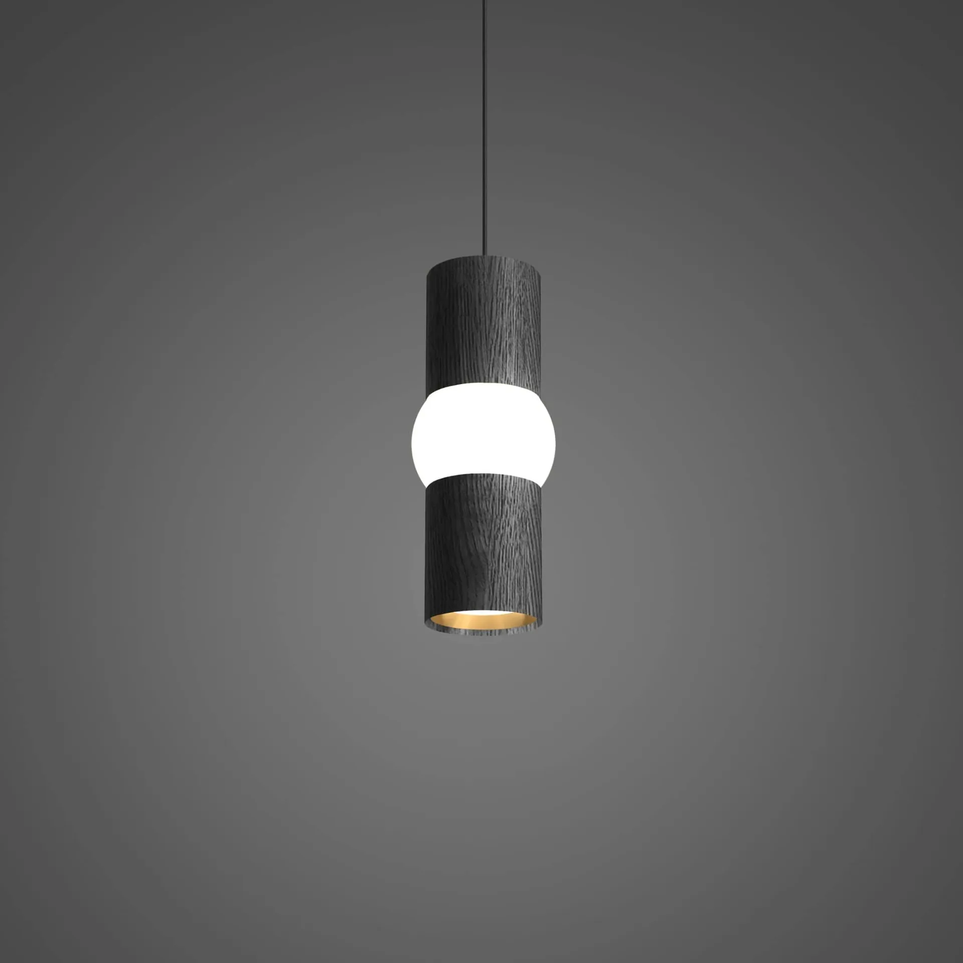 Lightbone pendel, Small 24 cm, svart eik Oblure