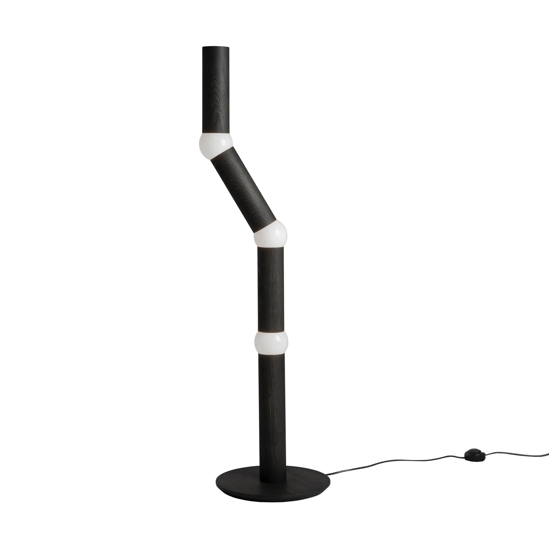 Lightbone stålampe 124,3 cm, Black oak Oblure