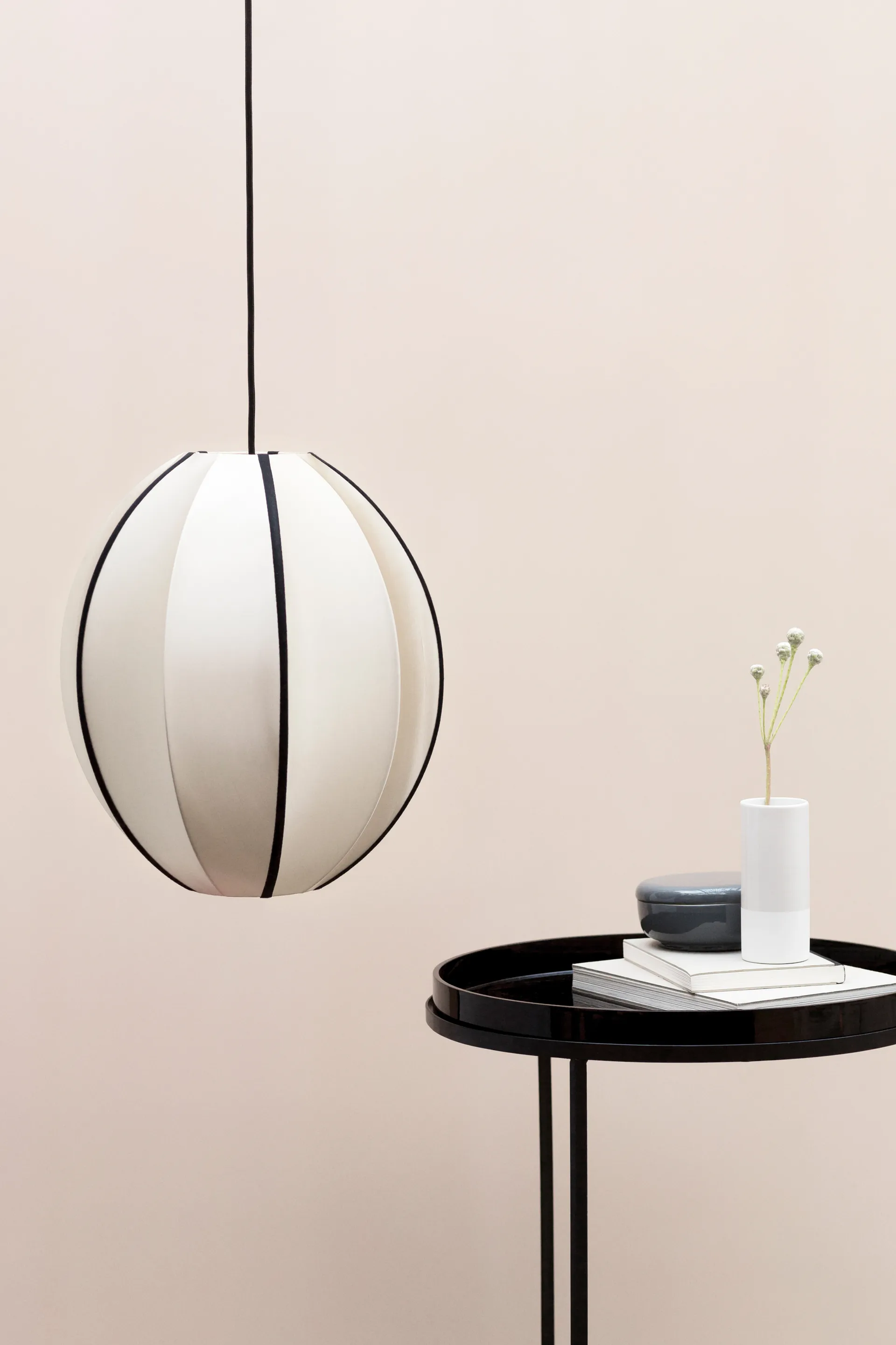 Indochina Classic Oval S lampeskjerm, Kit-black Oi Soi Oi