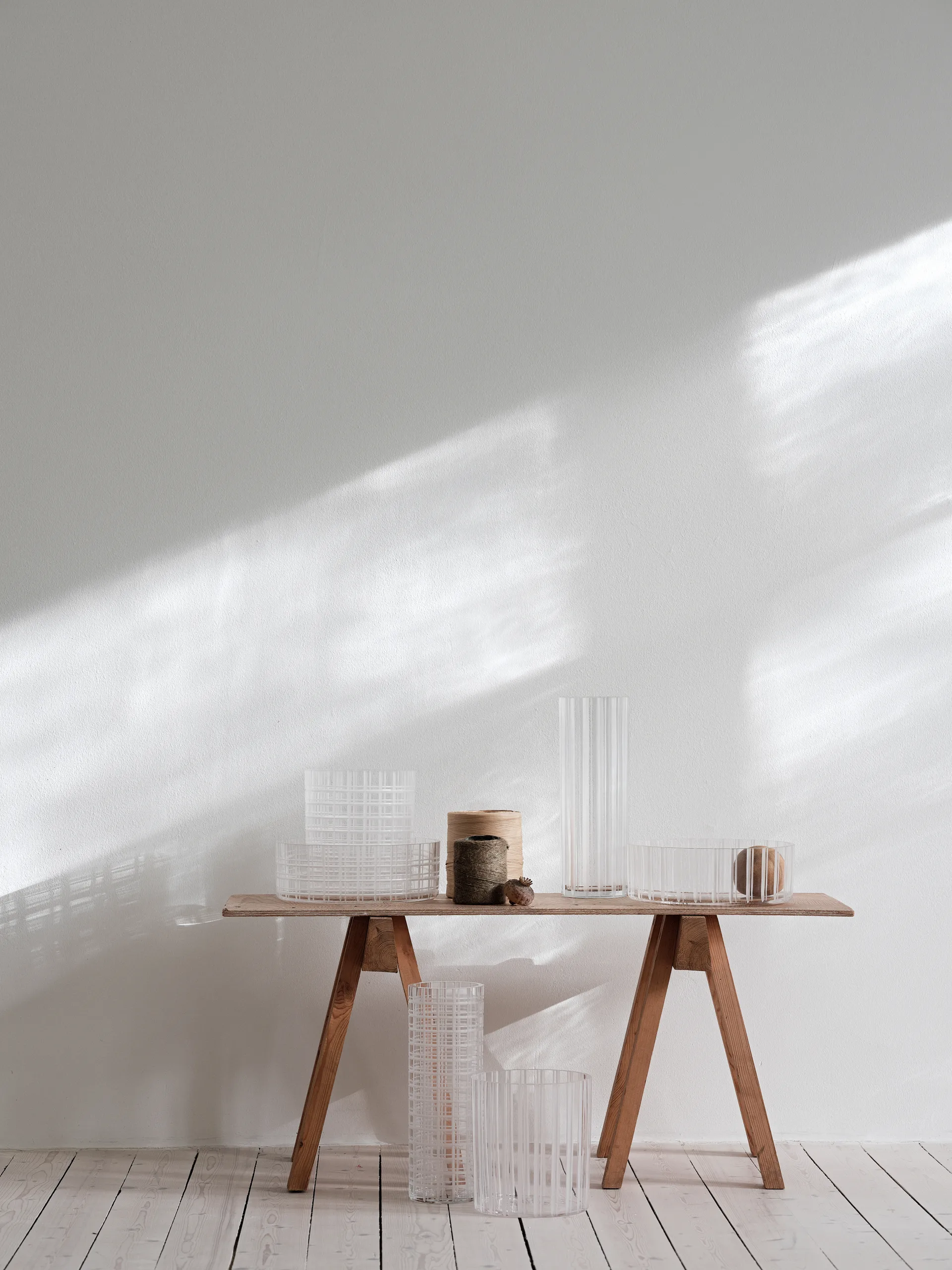 Cut in number vase 33 cm, Rutemønster Orrefors