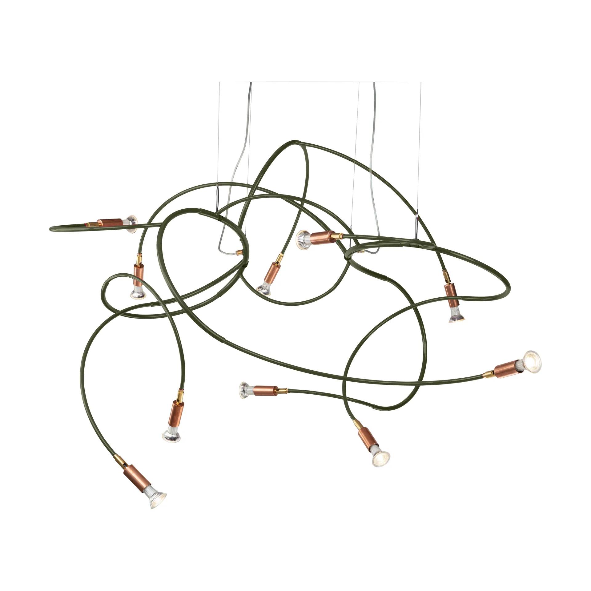 Andromeda taklampe 108 cm, Grønt stål Örsjö Belysning