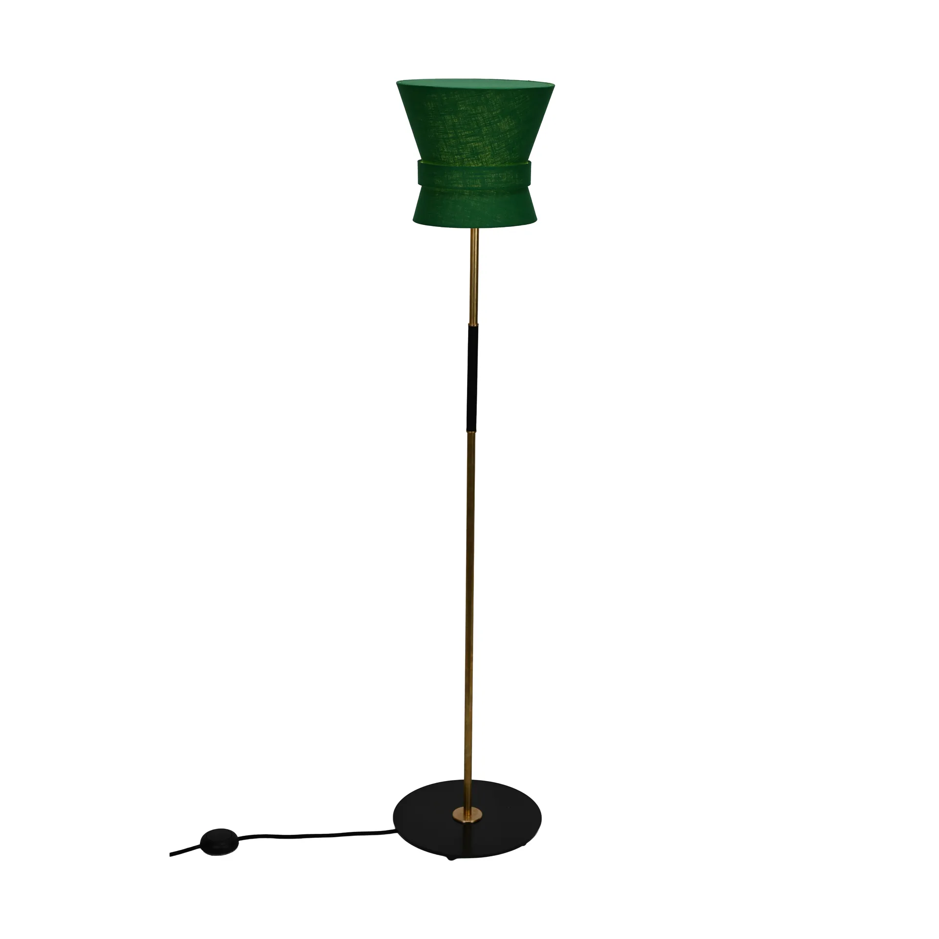 Bow gulvlampe, Rå messing-emerald green, liten 147 cm Örsjö Belysning