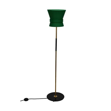 Bow gulvlampe - Rå messing-emerald green, liten 147 cm - Örsjö Belysning