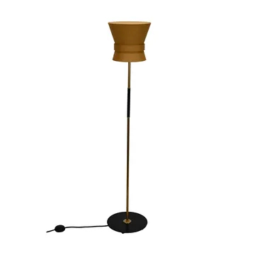 Bow gulvlampe - Rå messing-yellow ochre, liten 147 cm - Örsjö Belysning