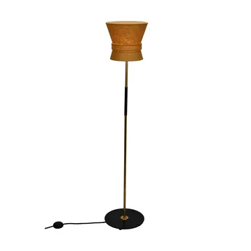 Bow gulvlampe - Rå messing-yellow ochre, liten 147 cm - Örsjö Belysning