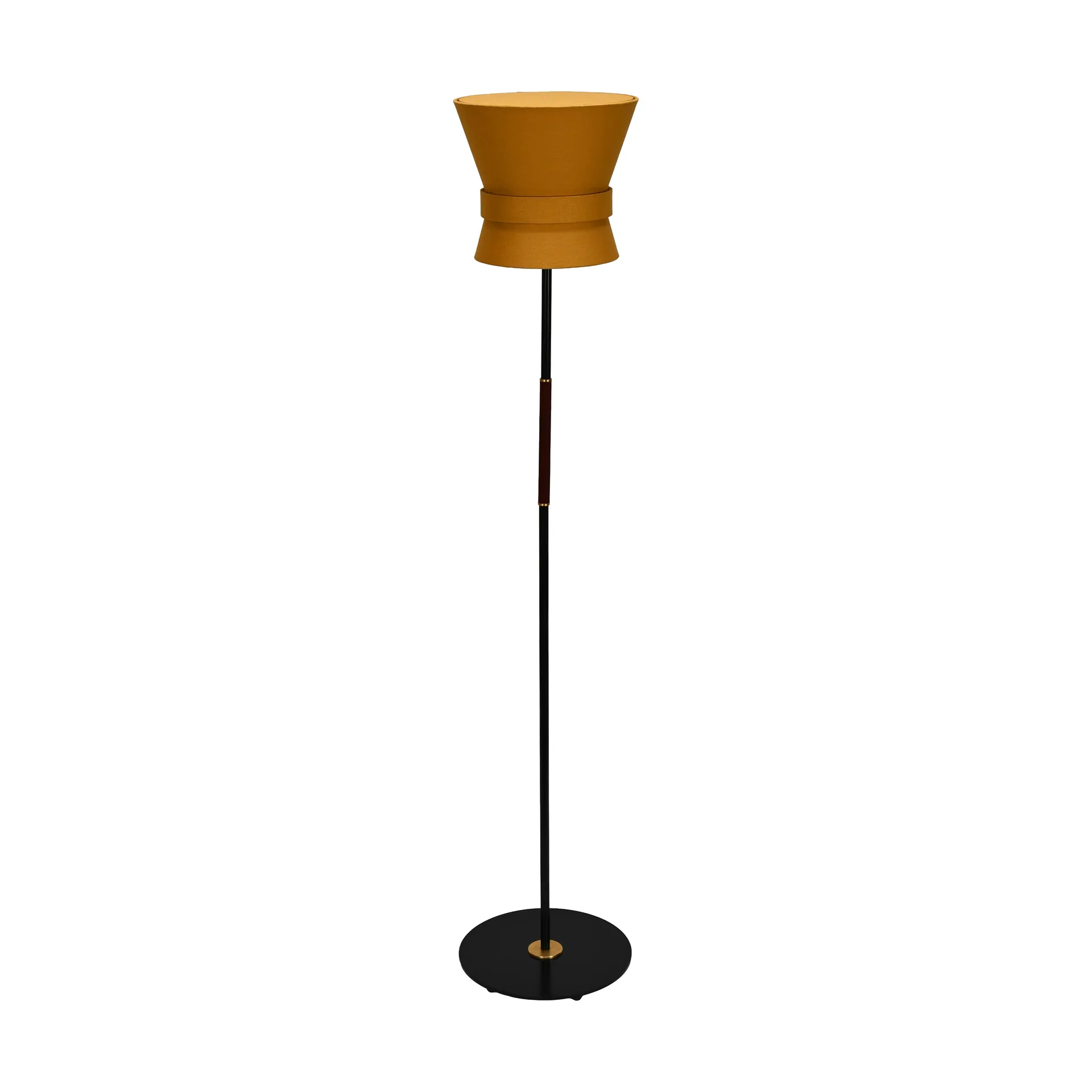 Bow gulvlampe, Svart-yellow ochre, liten 147 cm Örsjö Belysning