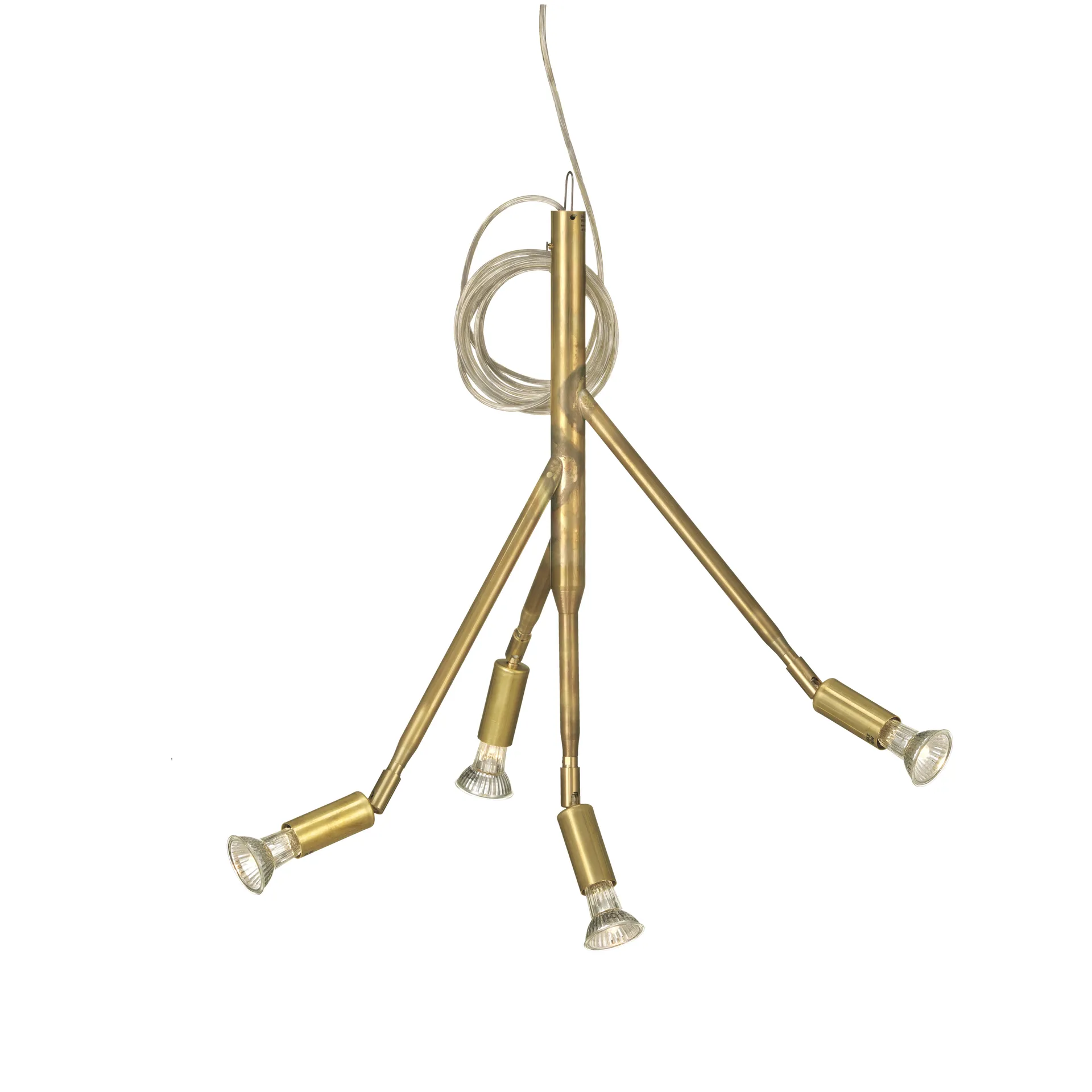 Kvist taklampe liten, rå messing Örsjö Belysning