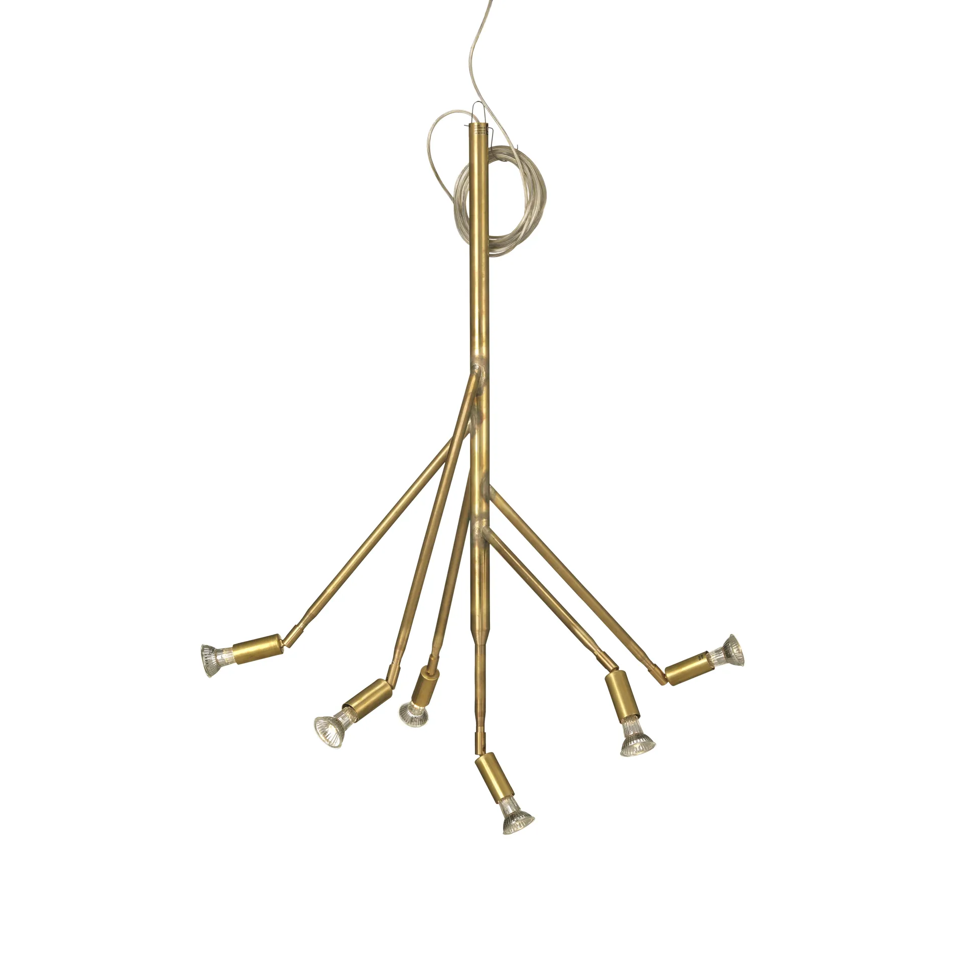 Kvist taklampe stor, rå messing Örsjö Belysning