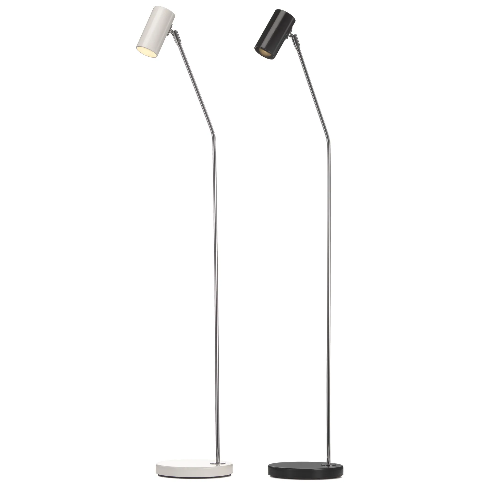 Minipoint gulvlampe GX224, hvit og krom Örsjö Belysning