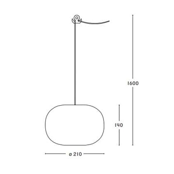 Pebble taklampe rund - varmgrå-glass - Örsjö Belysning