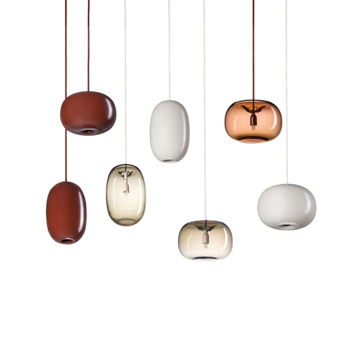 Pebble takpendel, Okseblod, langstrakt, glass Örsjö Belysning
