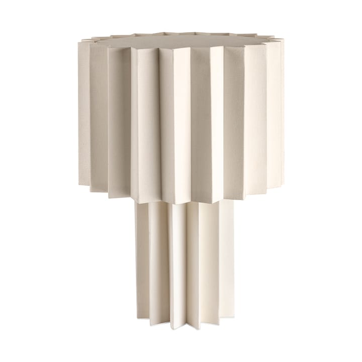 Plissé bordlampe tekstil - Hvit - Örsjö Belysning