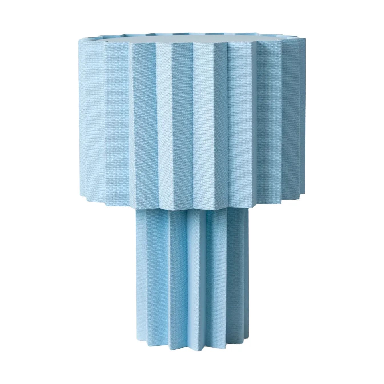 Plissé bordlampe tekstil, Lyseblå Örsjö Belysning