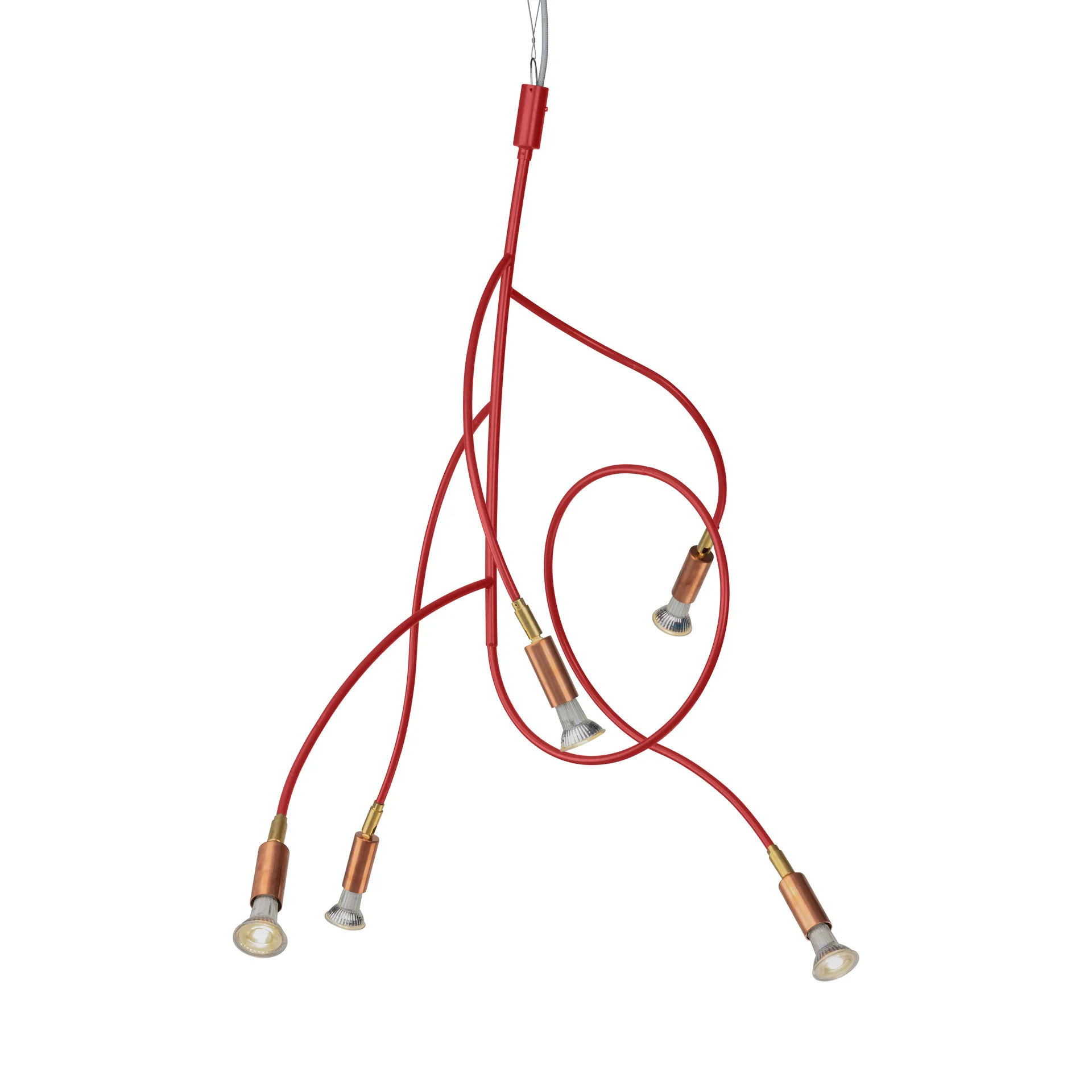 Ranka 5 taklampe, Rød Örsjö Belysning