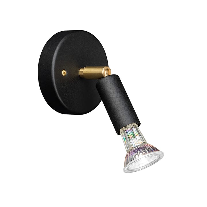 Star 1 vegglampe - sort, med kabel og dimmer - Örsjö Belysning