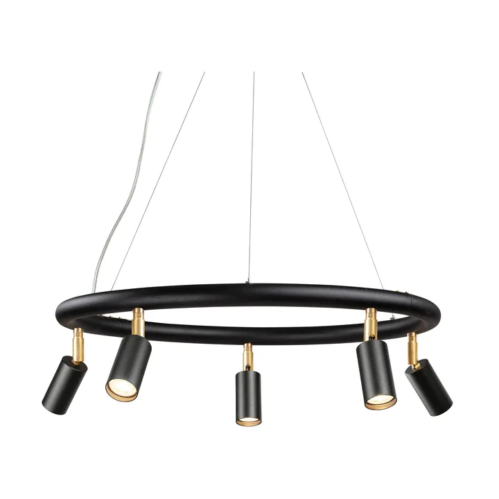 Starlight rund vegg- og taklampe Ø60 cm - Svart strukturlakk RAL 9005 - Örsjö Belysning