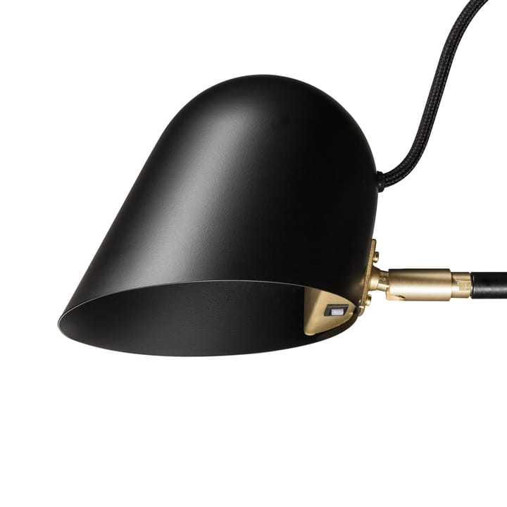 Streck bordlampe, Hvit, varm grå tekstilledning Örsjö Belysning