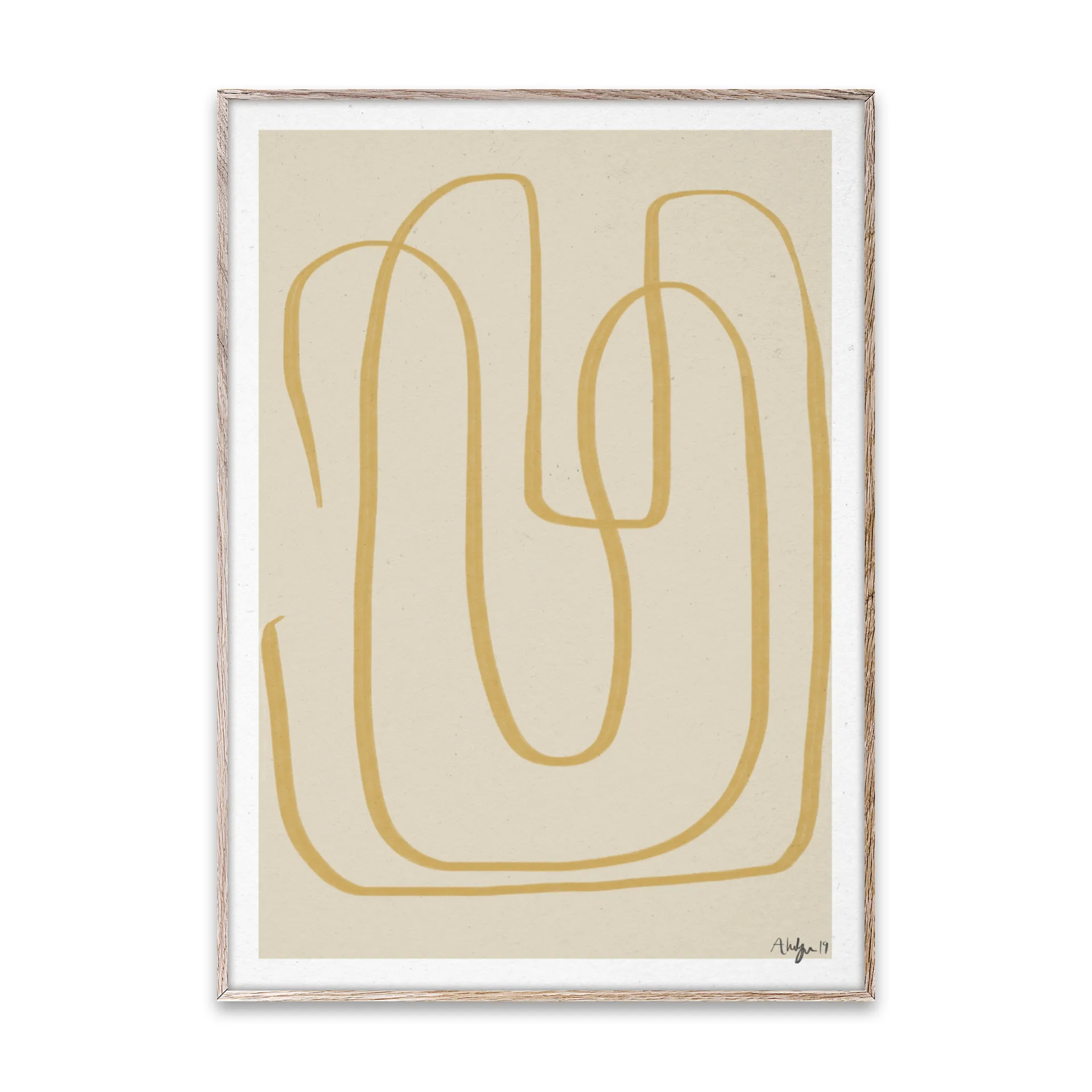 Different Ways I poster gul, 50x70 cm Paper Collective