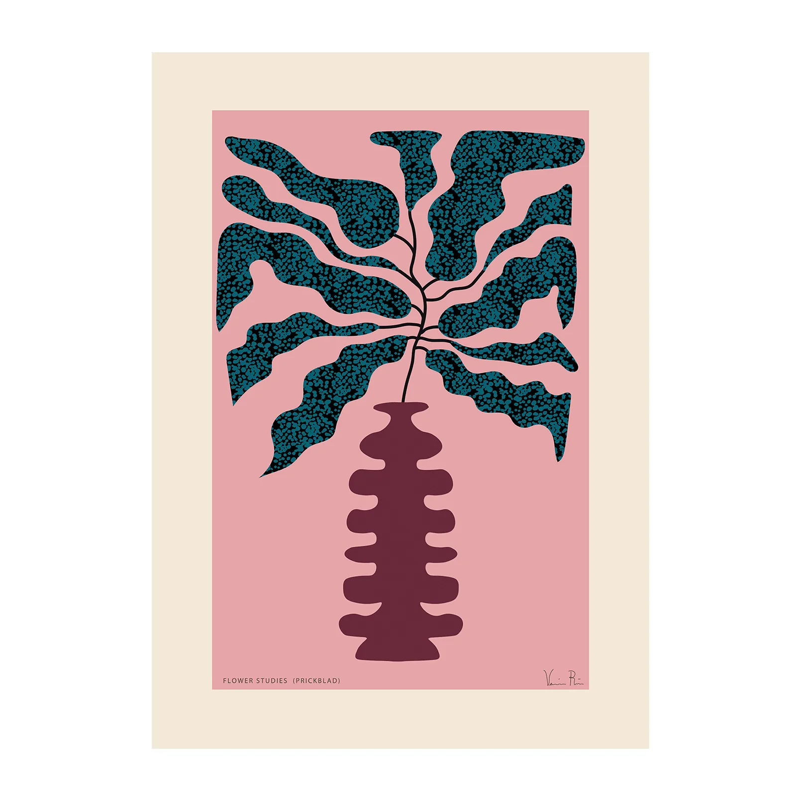 Flower Studies 01 (Prickblad) plakat, 50 x 70 cm Paper Collective