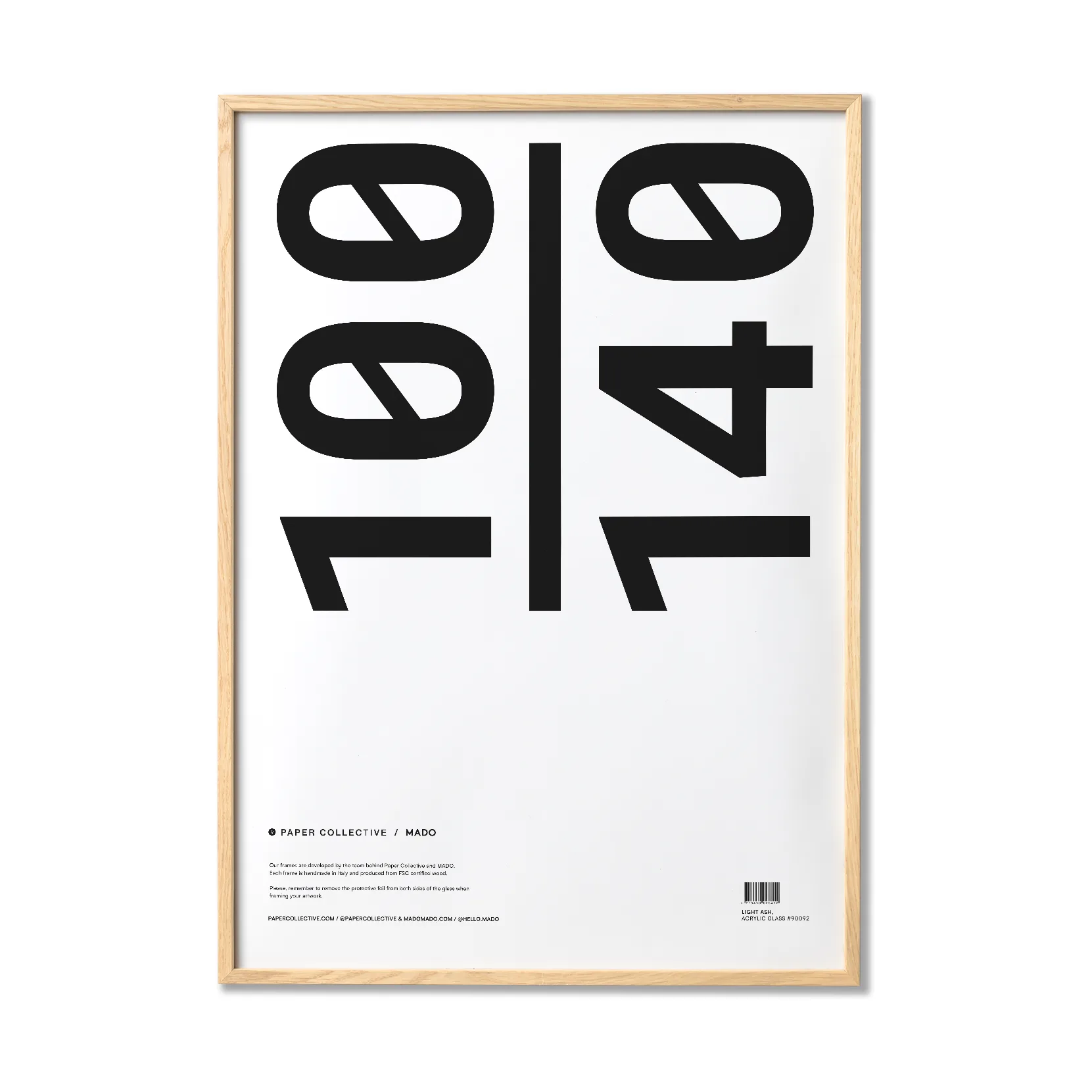 Paper Collective ramme plexiglass-ask, 100x140 cm Paper Collective