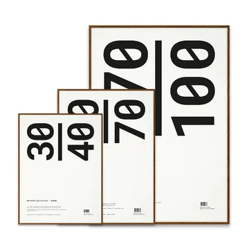 Paper Collective ramme plexiglass-mørk eik - 70 x 100 cm - Paper Collective
