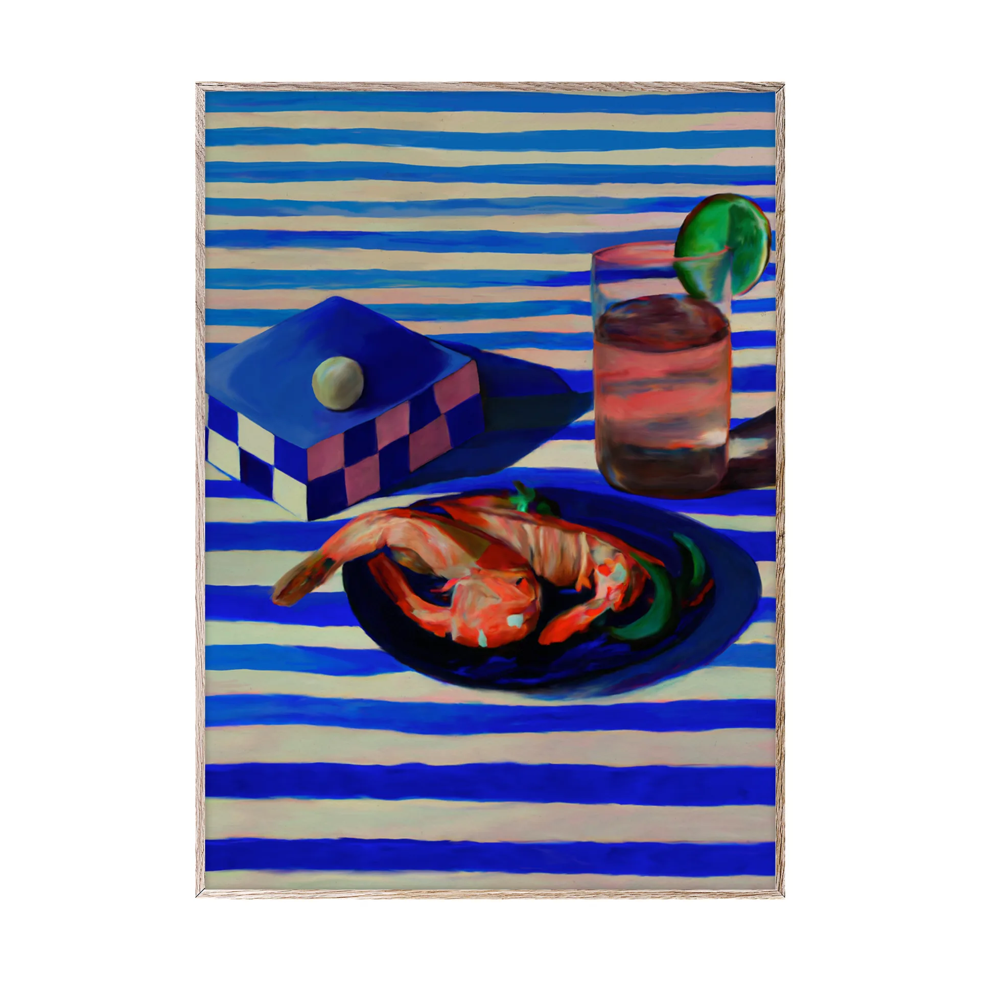 Shrimp & Stripes poster, 50 x 70 cm Paper Collective