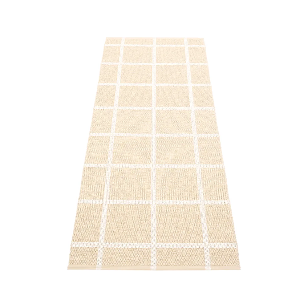 Ada løper, cream/white metallic, 70x225 cm Pappelina