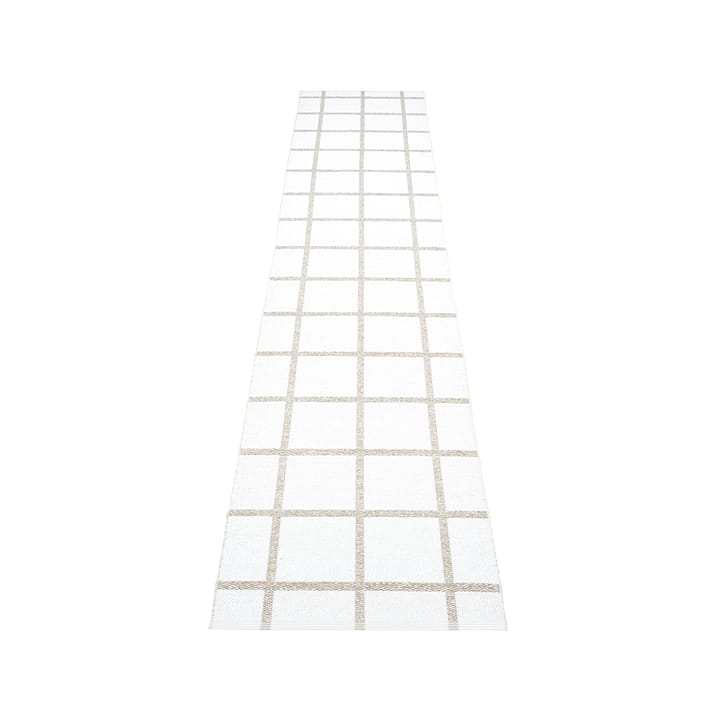 Ada løper, white/stone metallic, 70x100 cm Pappelina