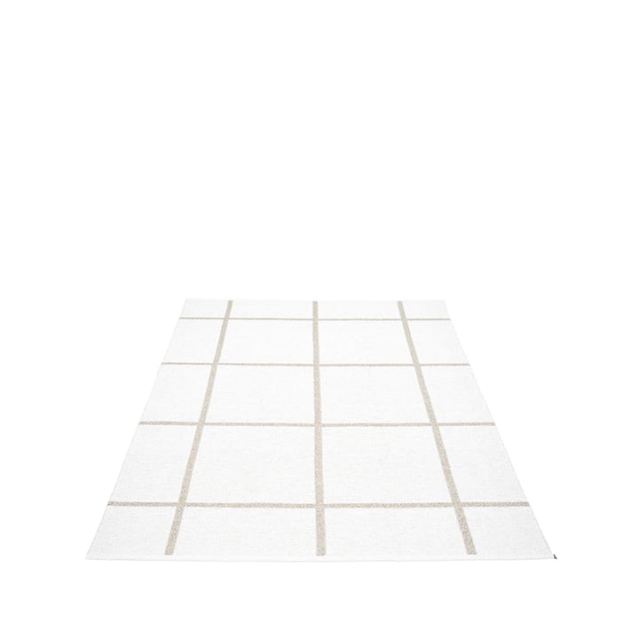 Ada teppe - white/stone metallic, 180x260 cm - Pappelina