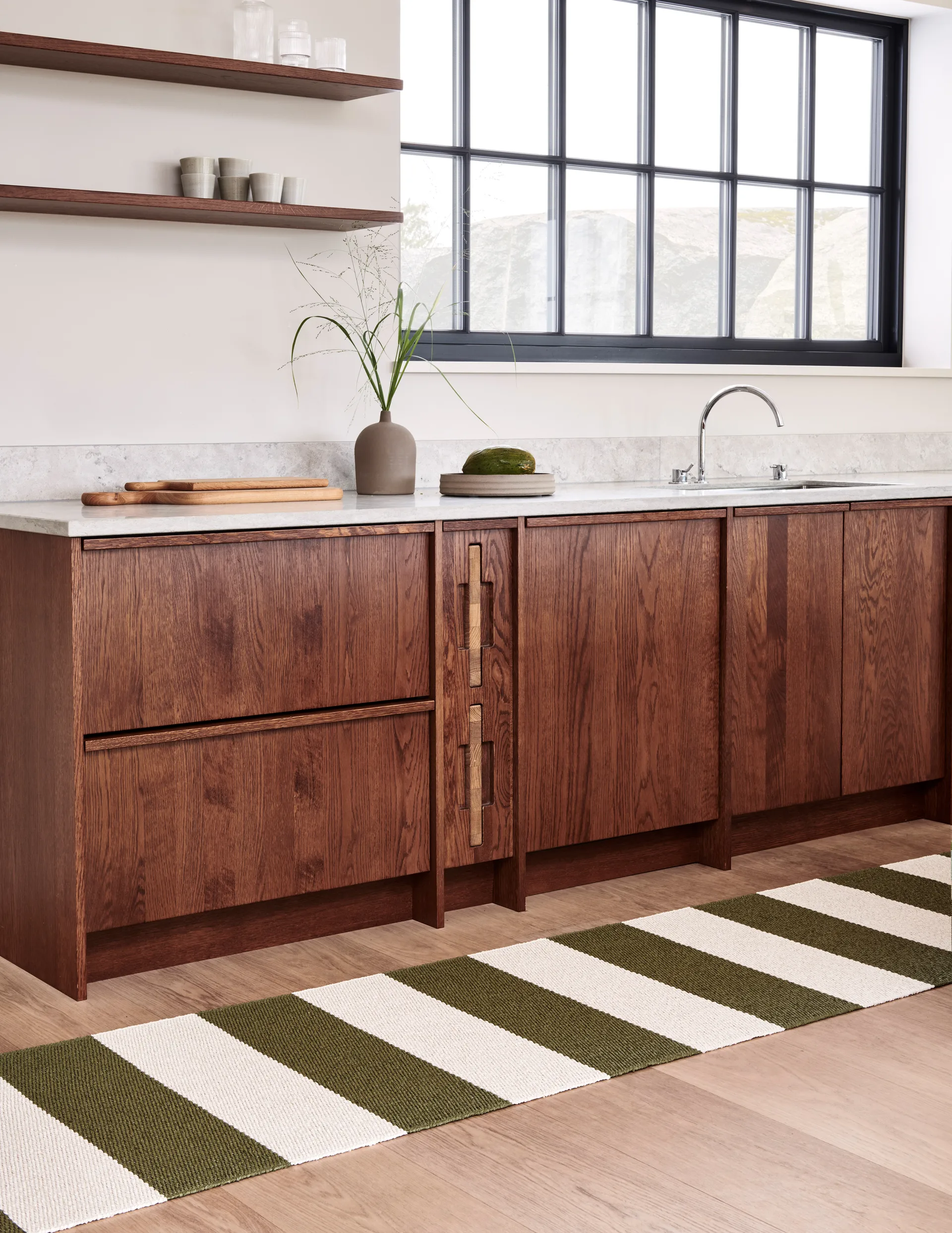 Bob løper, Furu/vanilje, 70x225 cm Pappelina