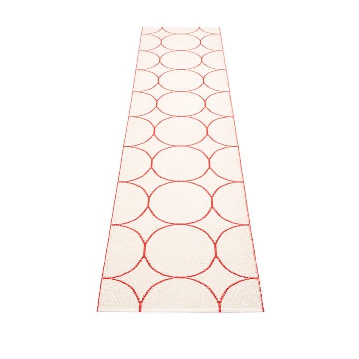 Boo løper, red/vanilla, 70x300 cm Pappelina