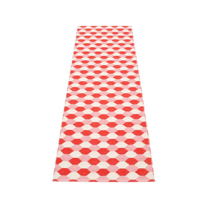 Dana løper - coral red/piglet/vanilla, 70x250 cm - Pappelina