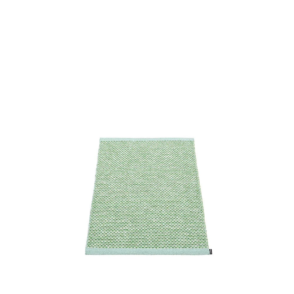 Effi baderomsmatte, pale turquoise/grass green/vanilla, 60x85 cm Pappelina