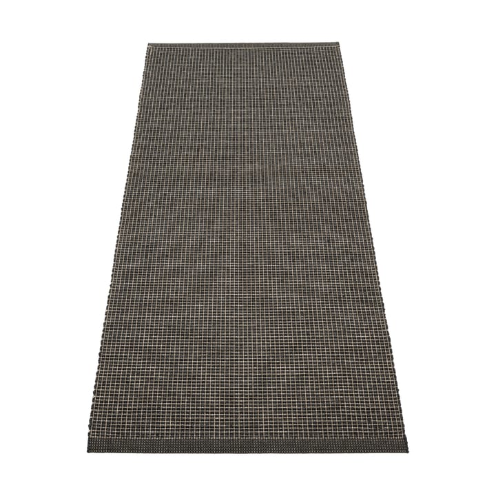 Emm Metallic matt - Black-linen, 70x180 cm - Pappelina