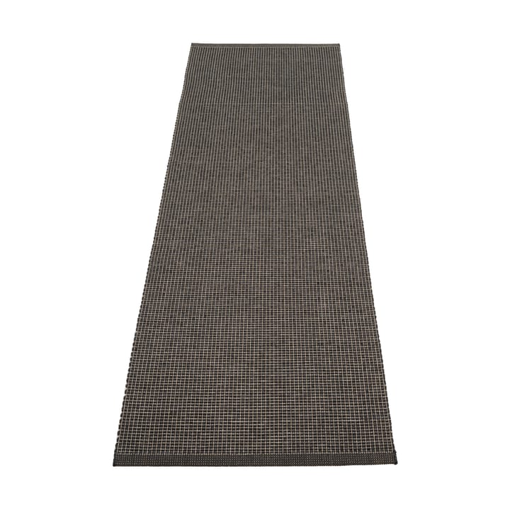 Emm Metallic matt - Black-linen, 70x240 cm - Pappelina