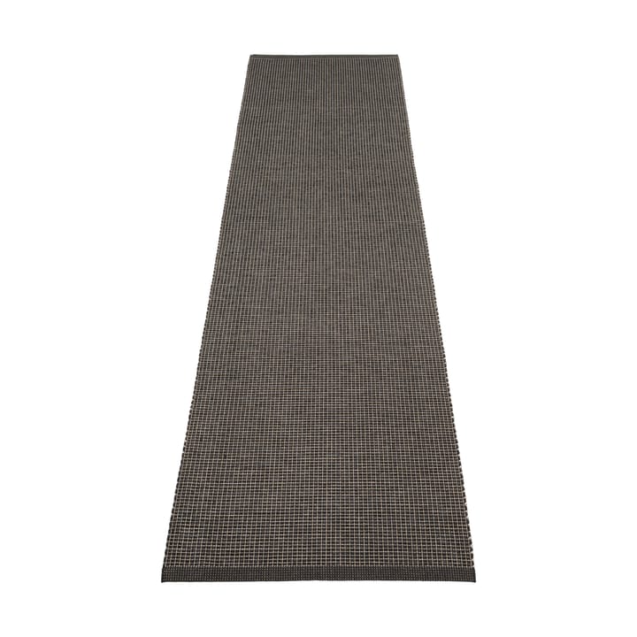 Emm Metallic matt - Black-linen, 70x300 cm - Pappelina