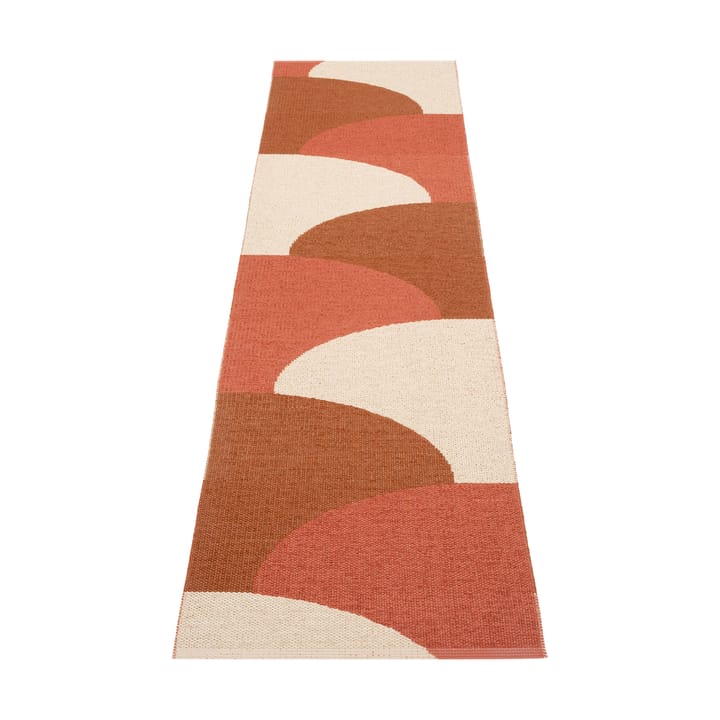 Hill teppe - Brick-rust-cream 270x70 cm - Pappelina
