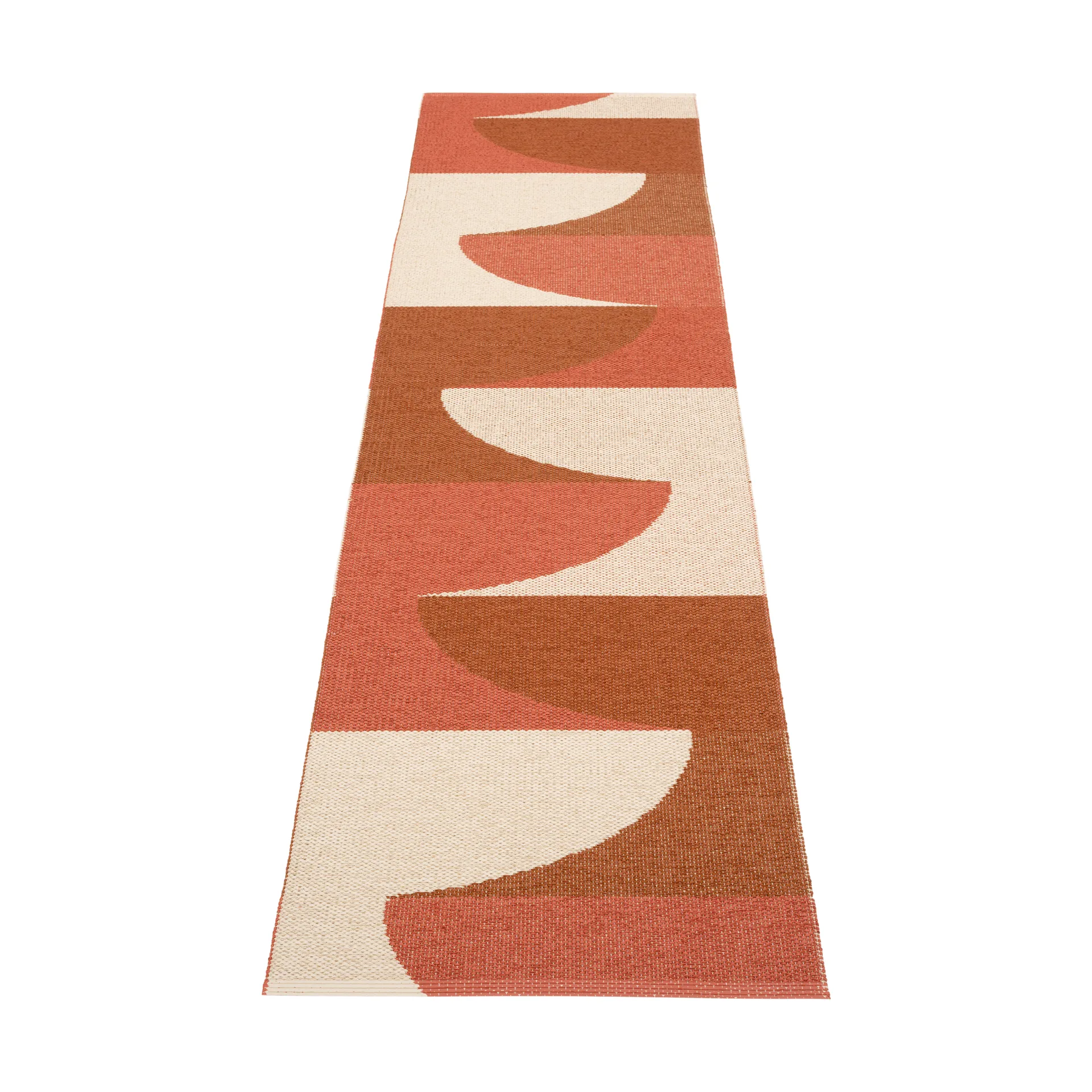 Hill teppe, Brick-rust-cream 270x70 cm Pappelina