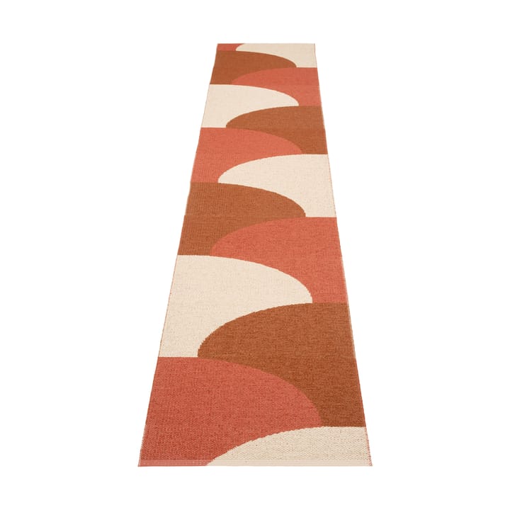Hill teppe - Brick-rust-cream 360x70 cm - Pappelina