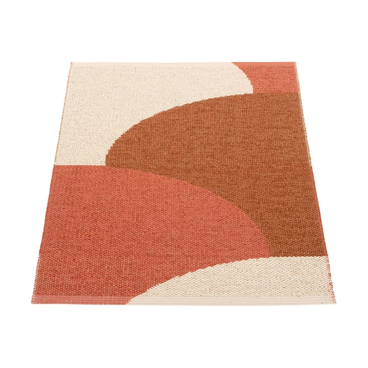 Hill teppe - Brick-rust-cream 90x70 cm - Pappelina