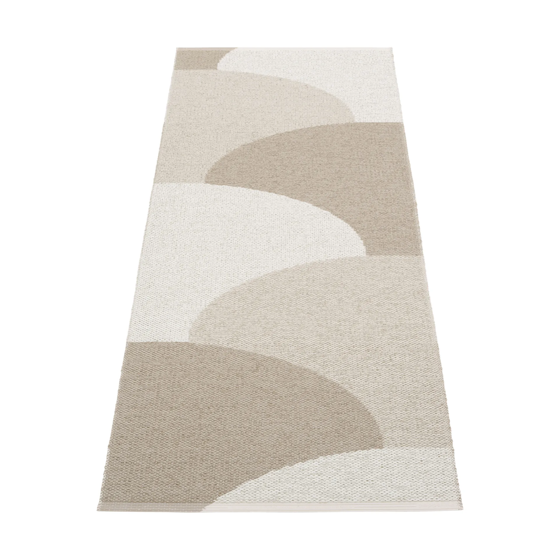 Hill teppe, Dark linen-linen-fossil grey 180x70 cm Pappelina