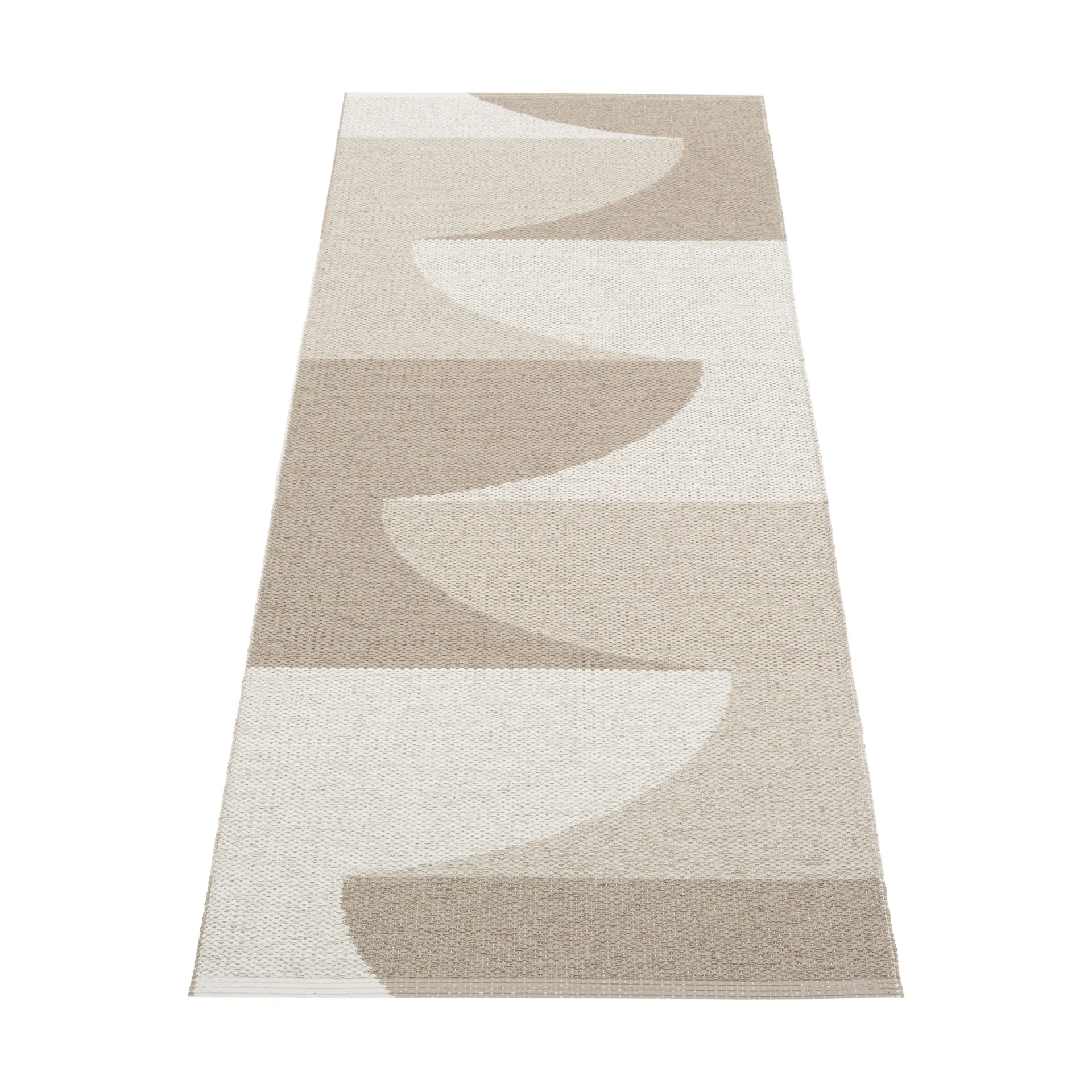 Hill teppe, Dark linen-linen-fossil grey 180x70 cm Pappelina