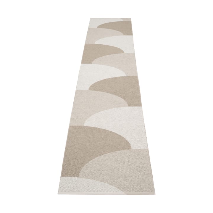 Hill teppe - Dark linen-linen-fossil grey 360x70 cm - Pappelina