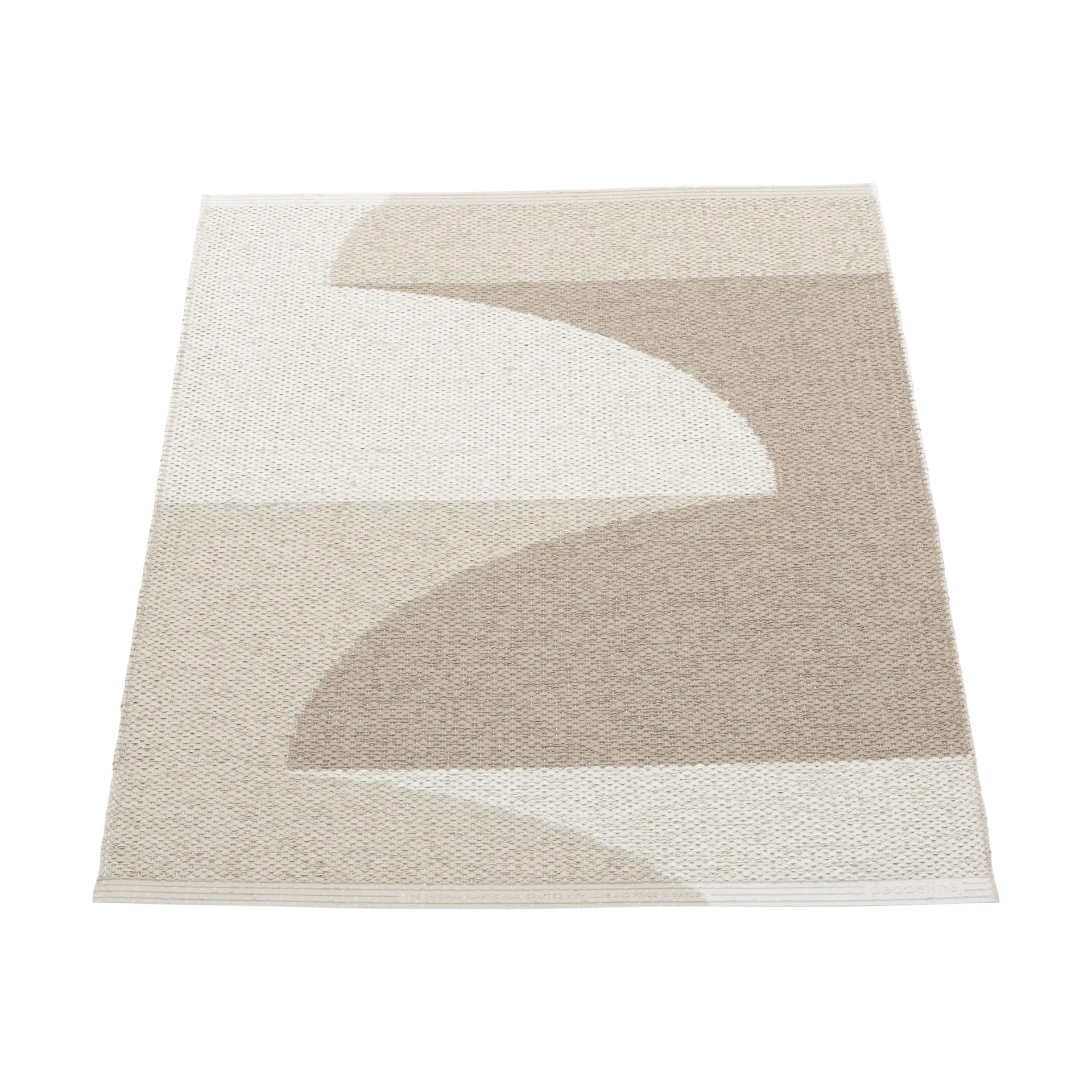 Hill teppe, Dark linen-linen-fossil grey 90x70 cm Pappelina