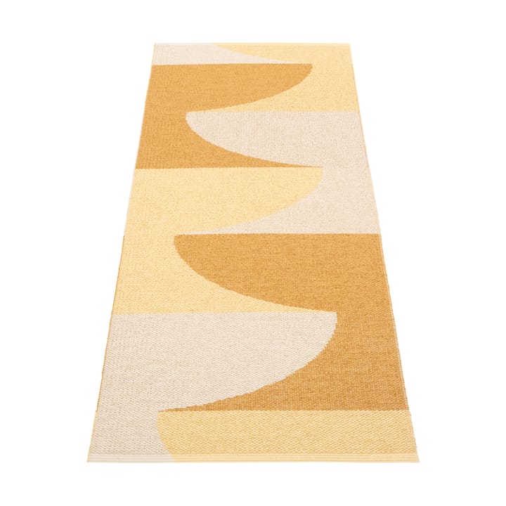 Hill teppe, Ochre-lys gul-krem 180x70 cm Pappelina