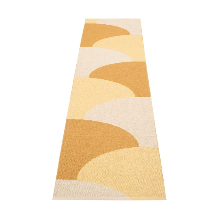 Hill teppe, Ochre-lys gul-krem 180x70 cm Pappelina